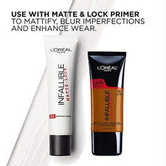 L'Oreal Paris model wearing foundation showing matte natural finish benefit