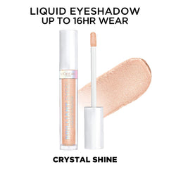 Texture close-up of L'Oreal Paris liquid shadow showing smooth glide and non-greasy finish