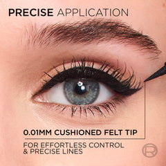 L'Oreal Paris micro-tip close-up revealing fine precision for detailed lines
