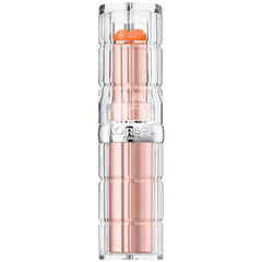 L'Oreal Paris Nectarine Plump texture swipe on arm showing sheer color and shine benefit