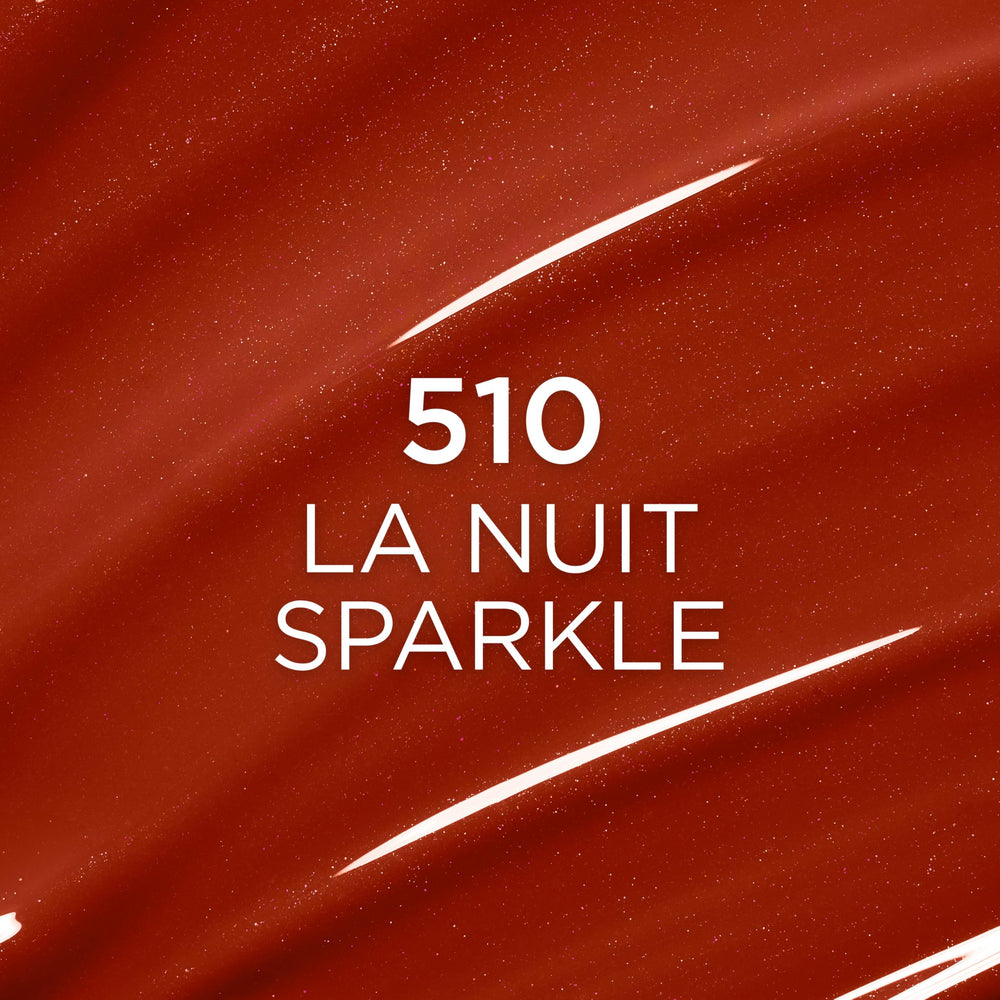 L'Oreal Paris lip oil texture showcasing glass-like shine and lightweight finish