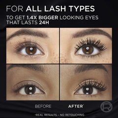 L'Oreal Paris brush close-up showing multi-level bristles for precise lash separation and lift