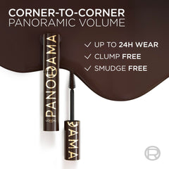 L'Oreal Paris mascara beside ruler showing true size and travel-friendly scale