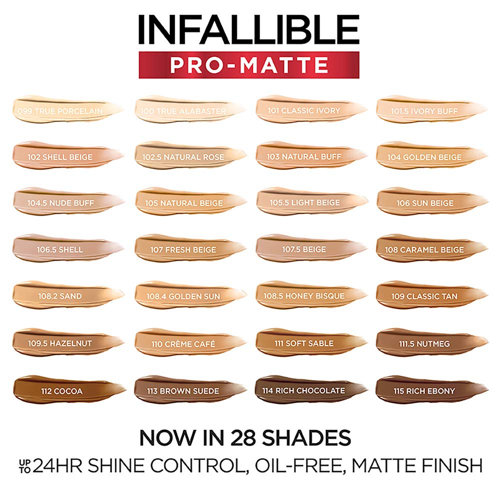 L'Oreal Paris product applied with brush demonstrating seamless coverage