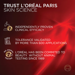 L'Oreal Paris cream absorbing into skin demonstrating non-greasy finish benefit