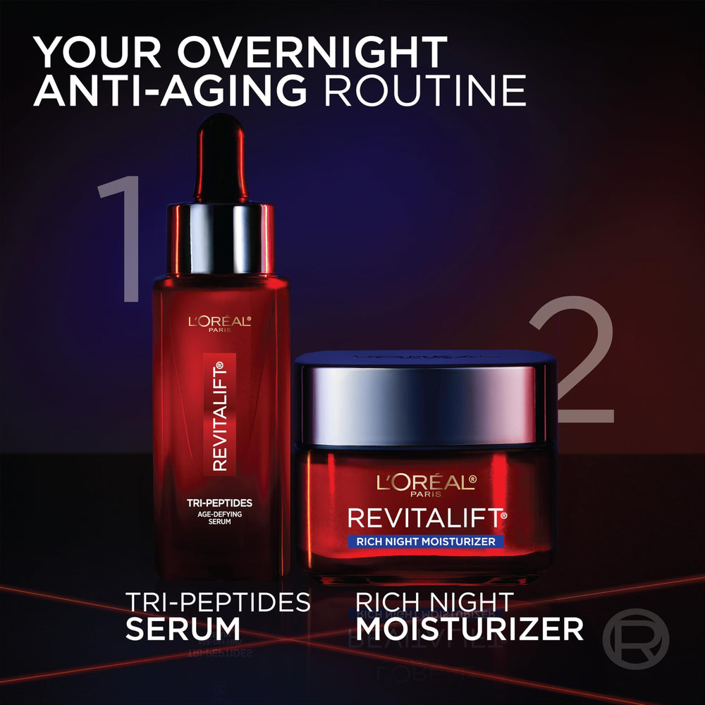 L'Oreal Paris before and after skin swipe showing smoother texture benefit