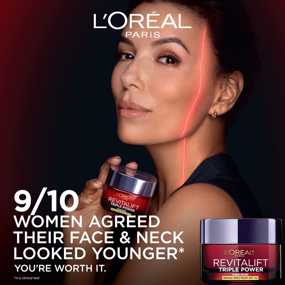 L'Oreal Paris cream texture close-up showing smooth hydrating formula benefit