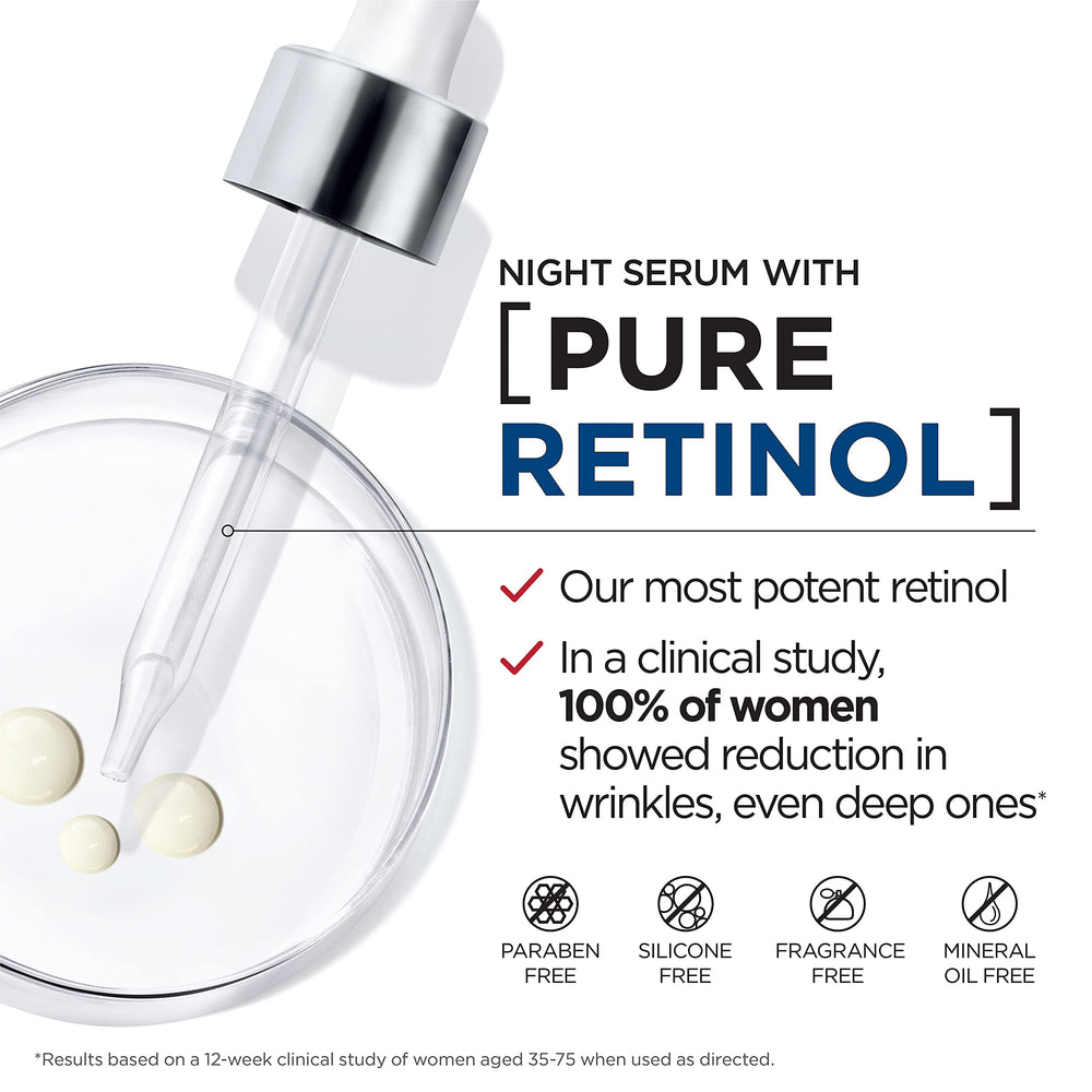 L'Oreal Paris dropper dispensing a serum drop, controlled application benefit