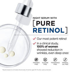 L'Oreal Paris dropper dispensing a serum drop, controlled application benefit