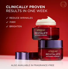 L'Oreal Paris Revitalift cream texture close-up showing hydrating smooth finish