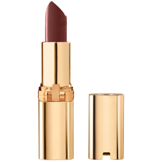 L'Oreal Paris front packaging showing rich brown shade and satin finish benefits