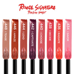 L'Oreal Paris product swatches on skin demonstrating eight sunset-inspired shades benefit easy shade selection