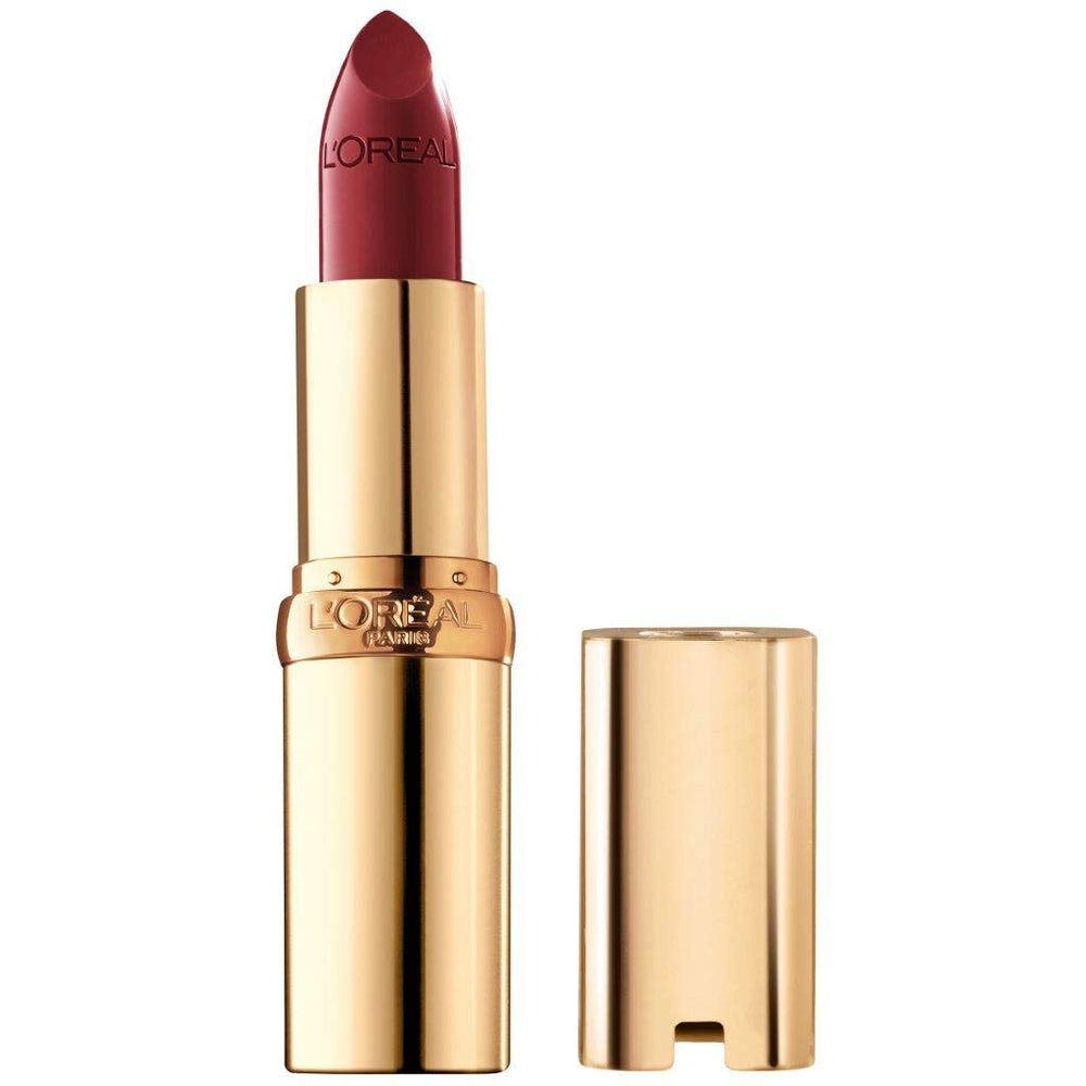 L'Oreal Paris lipstick front view showing Rouge St. Germain shade and luxe finish