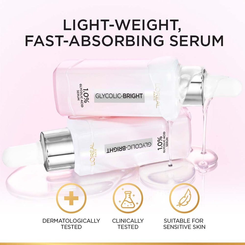 L'Oreal Paris bottle staged with moisturizer and sunscreen for routine