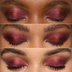 L'Oreal Paris shadow stick swatch on arm showing Starry Bordeaux payoff and buildable color
