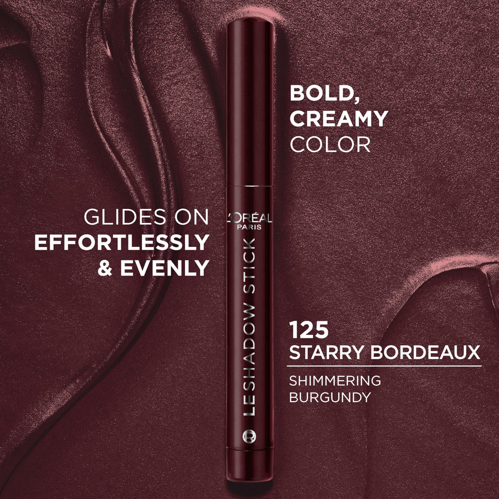 L'Oreal Paris Shadow Stick open tip displaying creamy texture for smooth application