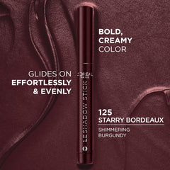 L'Oreal Paris Shadow Stick open tip displaying creamy texture for smooth application
