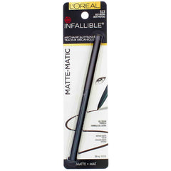 L'Oreal Paris pencil held in hand to show compact size and travel-friendly benefit