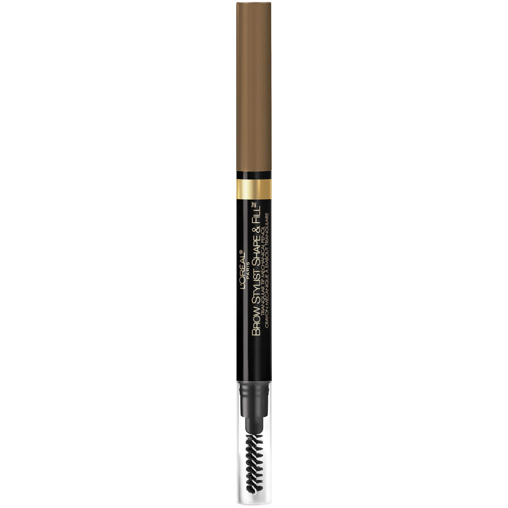 L'Oréal Paris pencil held in hand showing slim, travel-friendly size