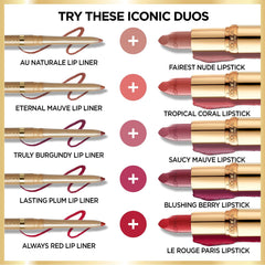 L'Oreal Paris lipstick beside a coin showing compact size and travel-friendly benefit