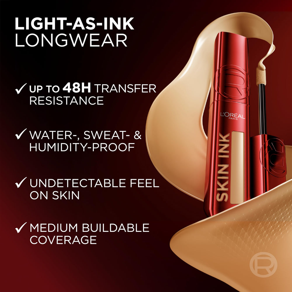 L'Oreal Paris Skin Ink swatches on arm demonstrating shade 80 Light Warm match