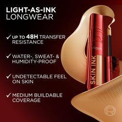 L'Oreal Paris swatches on arm showing medium neutral coverage options