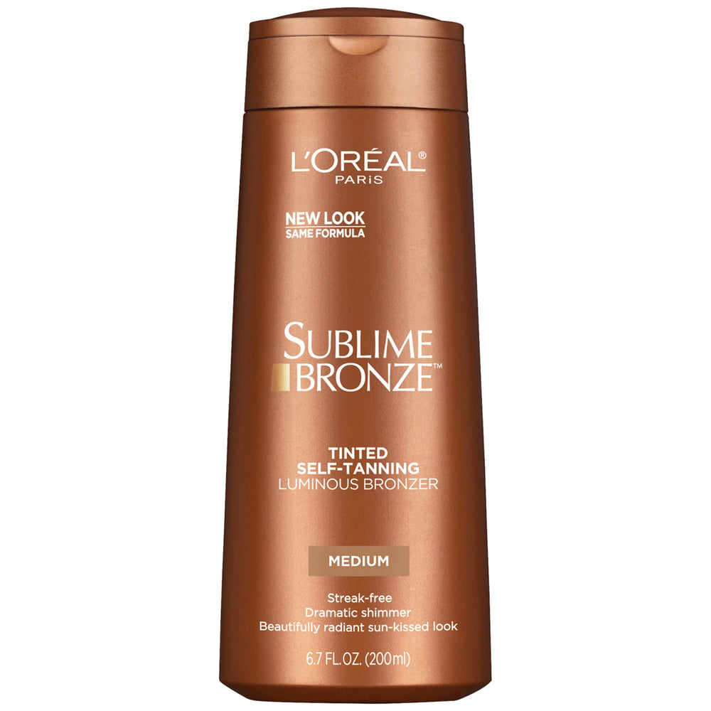 L'Oreal Paris front packaging showing product and immediate bronze tint benefit