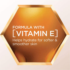 L'Oreal Paris label highlighting Vitamin E to indicate skin-conditioning benefit