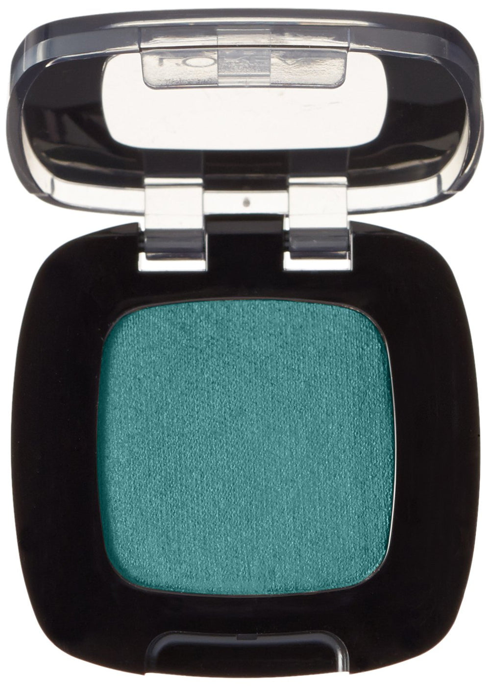 L'Oréal Paris Teal Couture texture close-up highlighting smooth gel-to-powder finish and blendability
