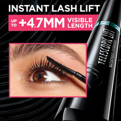 L'Oreal Paris mascara applied on lashes showing visible lift and separation