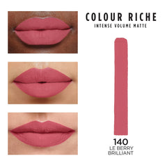 L'Oreal Paris powdery matte texture detail showcasing smooth finish and consistent color payoff