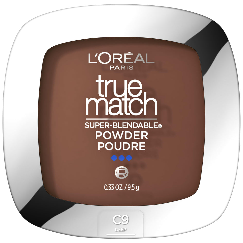 L'Oreal Paris compact front view showing sleek packaging and professional finish