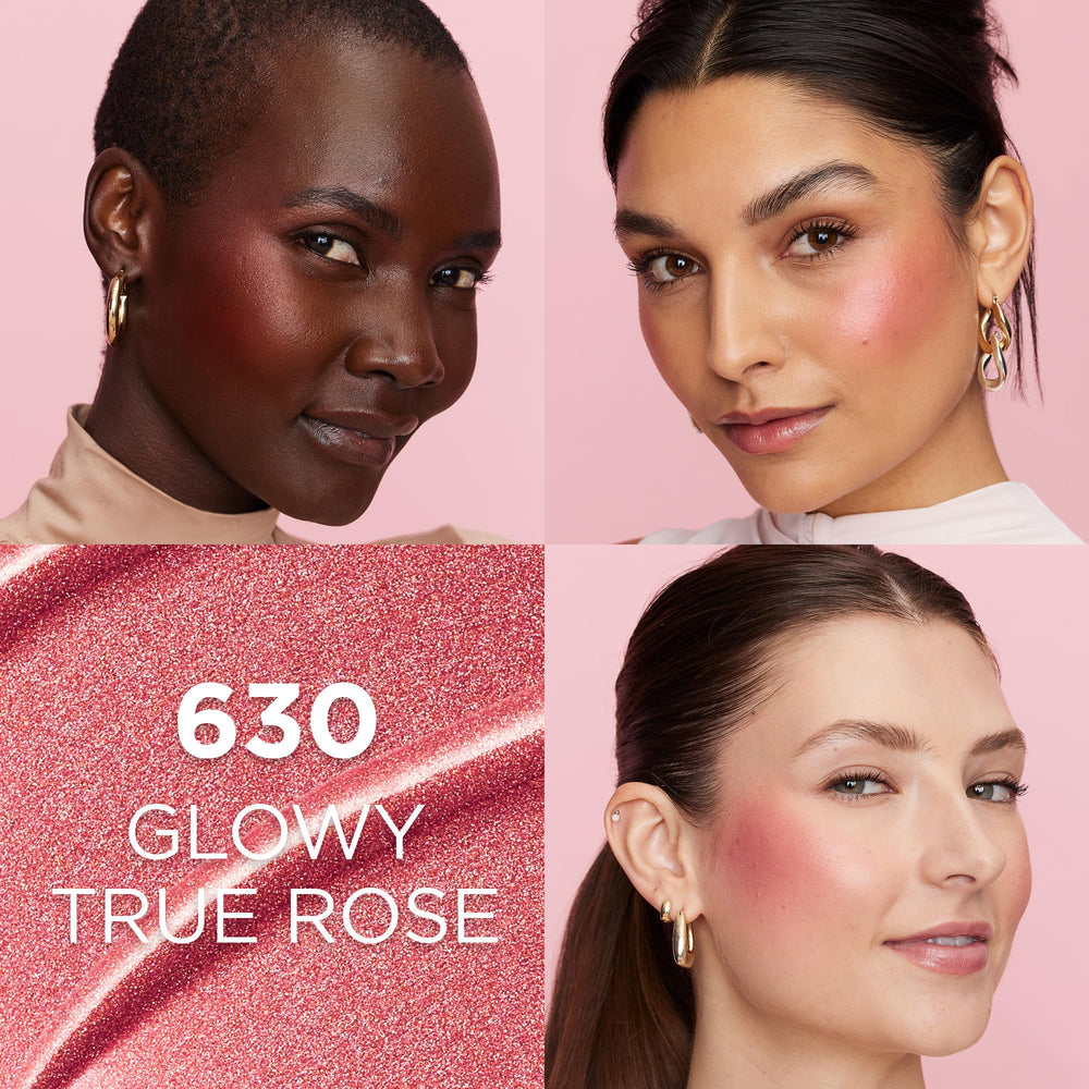 L'Oreal Paris liquid-blush texture drop highlighting smooth blendability