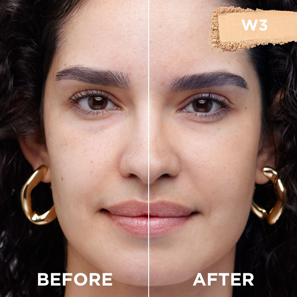 L'Oreal Paris compact opened to show mirror and included applicator for touch-ups