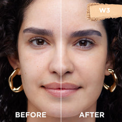 L'Oreal Paris compact opened to show mirror and included applicator for touch-ups