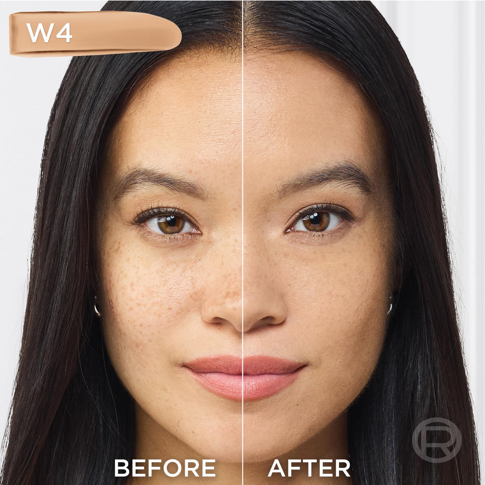 L'Oreal Paris foundation texture close-up showing smooth blendability and finish