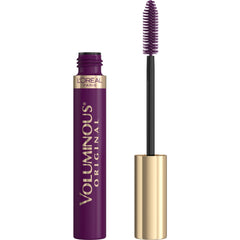 L'Oreal Paris front packaging showing deep violet tube and benefit of dramatic volume