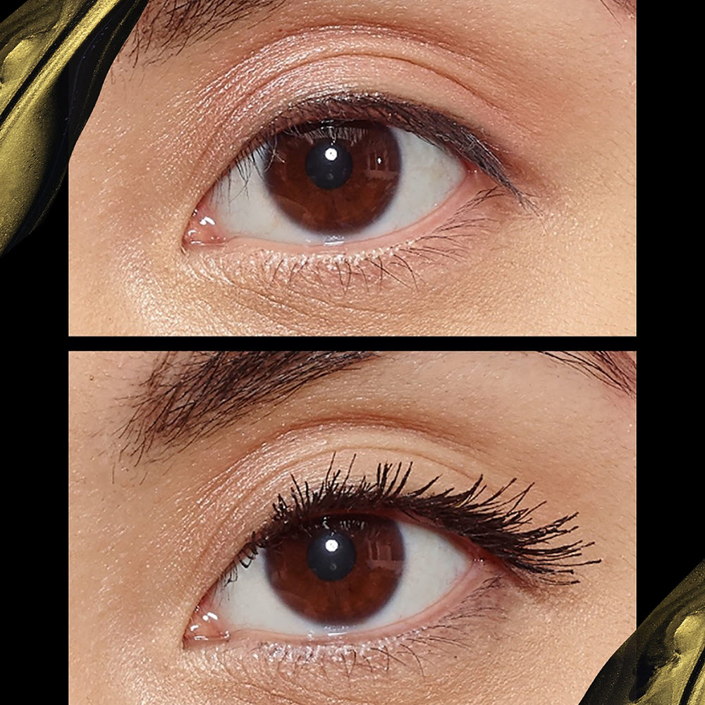 L'Oreal Paris model wearing mascara showcasing dramatic lashes