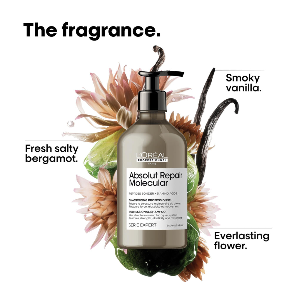 L'Oréal Professionnel Paris bottle paired with rinse-off serum for boosted repair
