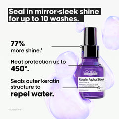 L'Oréal Professionnel Paris applying serum to towel‑dried hair for heat activation