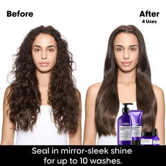 L'Oréal Professionnel Paris serum texture on hand showing lightweight finish