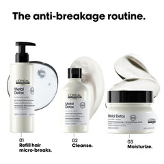 L'Oréal Professionnel pre-shampoo next to hand for size comparison and ease-of-use