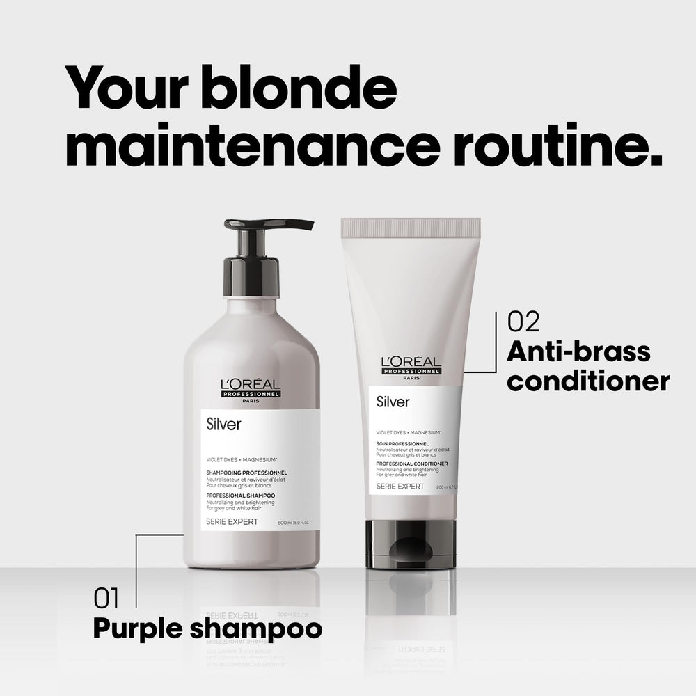 L'Oréal Professionnel close-up label highlighting Gloss Protect System and directions