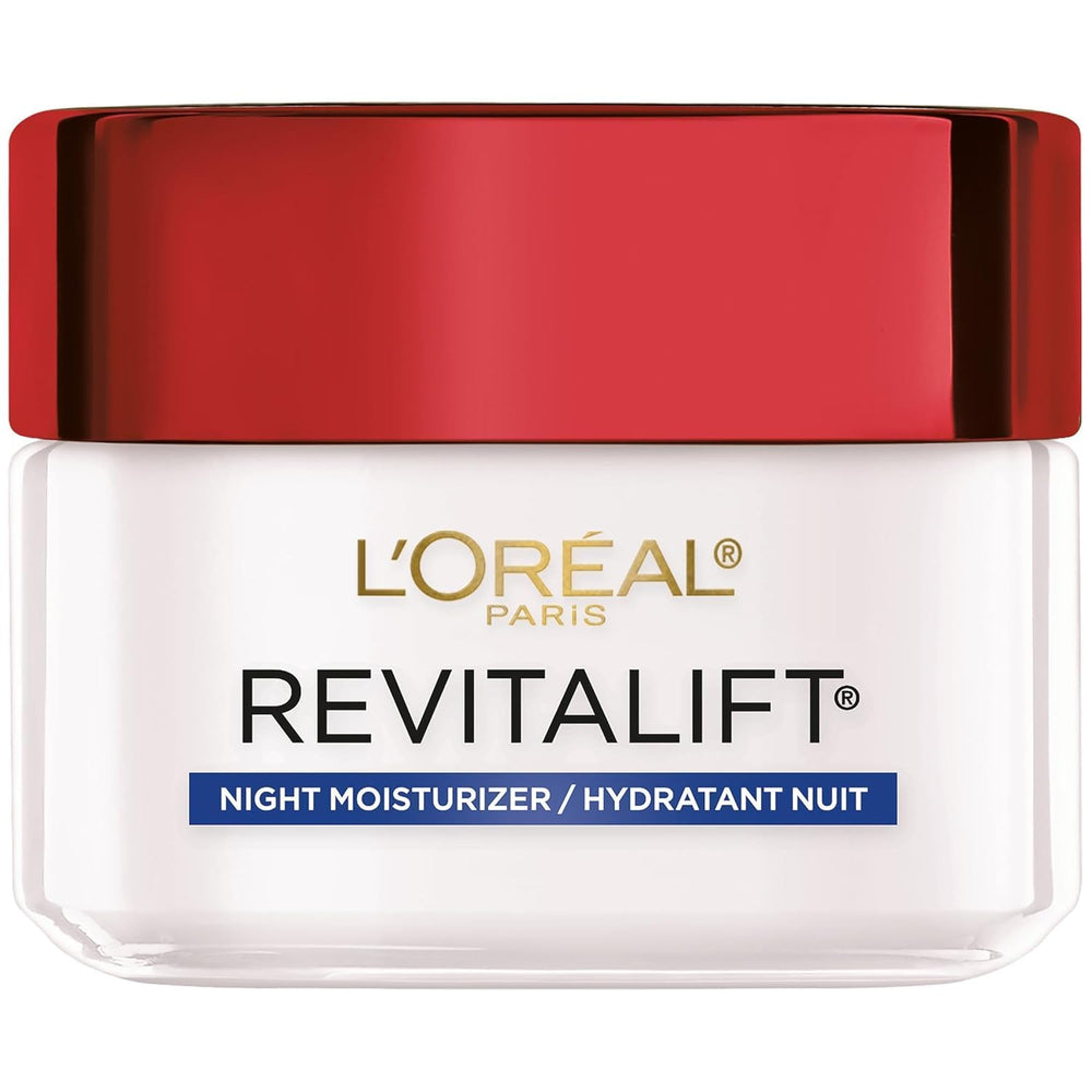 L'Oreal Paris RevitaLift cream texture close-up showing fast absorption benefit
