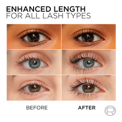 L'Oreal Paris Telescopic brush close-up showing comb edge for clump-free separation
