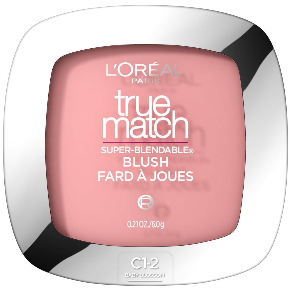 L'Oreal Paris front compact showing the blush shade and sleek packaging for everyday convenience