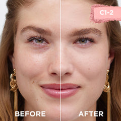 L'Oreal Paris swatch of Baby Blossom on skin demonstrating natural, blendable pink color