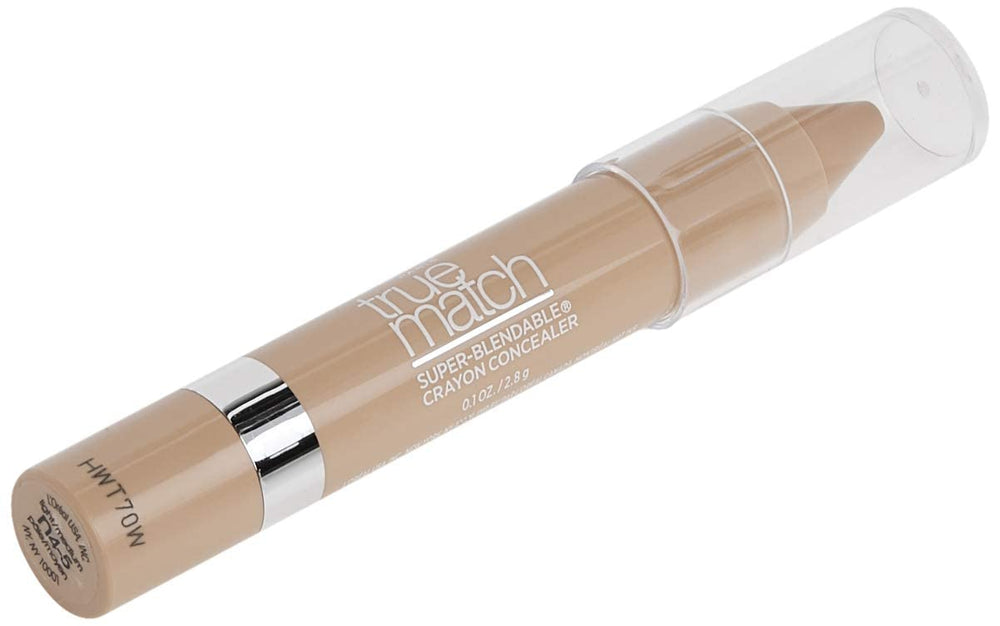 L'Oreal Paris crayon applied under eye showing natural camouflage benefit