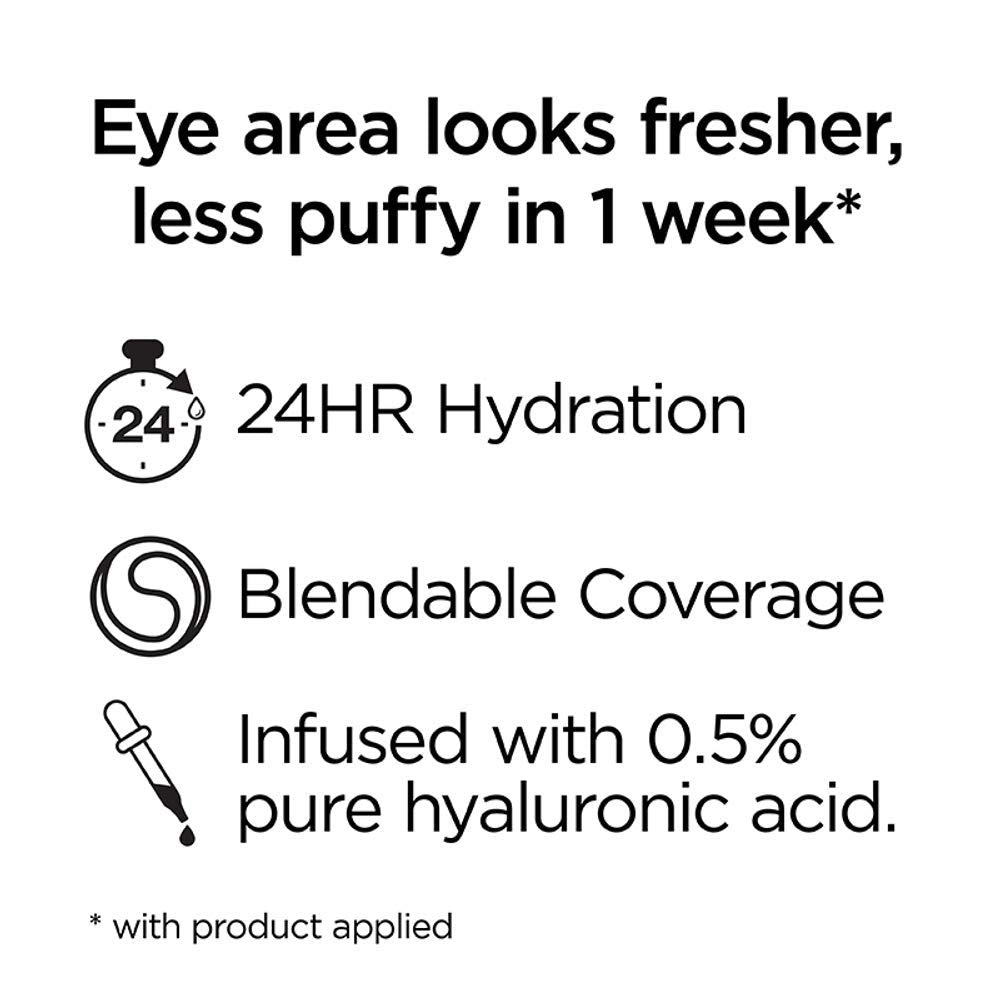L'Oreal Paris product applied under eye demonstrating blendable coverage