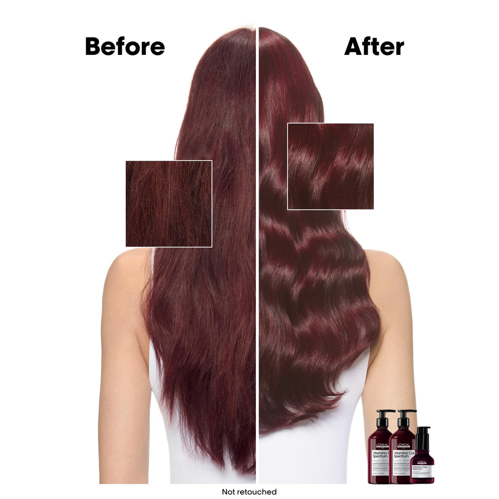 L'Oréal Professionnel back label with ingredients panel highlighting professional formulation benefit